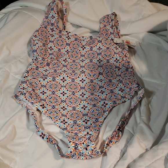 Colorful Patterned One-Piece Swimsuit - Picture 1 of 2